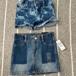 GAP Kids Blue Denim Shorts & Skirt